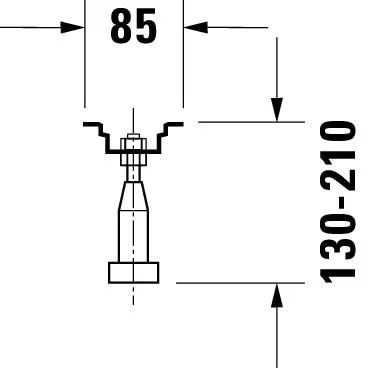 Duravit Fußgestell für Duschwannen 55 × 8,5 cm