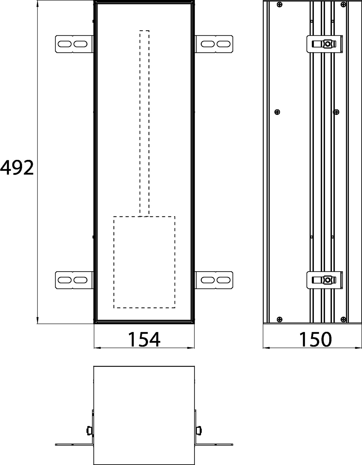 emco Toilettenbürstengarnitur-Modul „asis module plus“ 15,4 × 49,2 × 15 cm