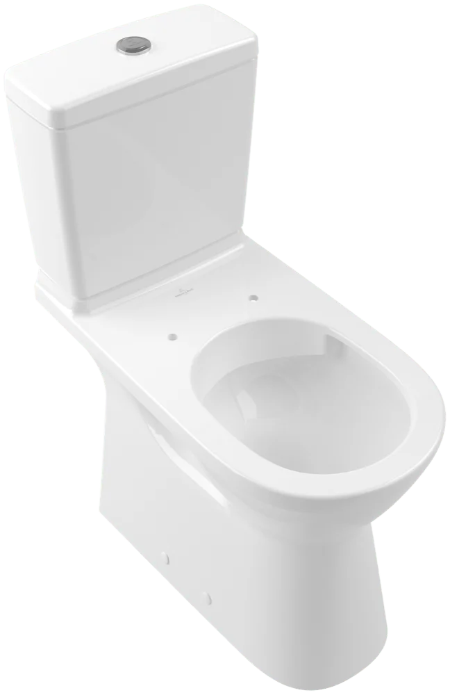 Villeroy & Boch ViCare Tiefspül-WC, spülrandlos, Oval, bodenstehend, Abgang waagerecht, Weiß Alpin