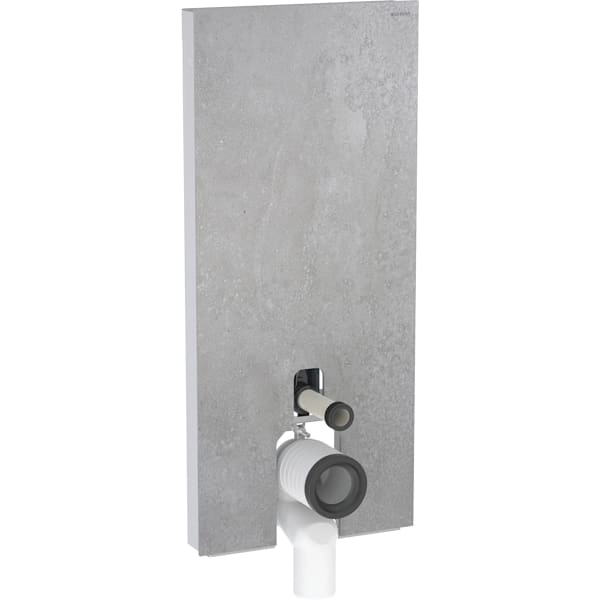 Monolith Sanitärmodul für Stand-WC, 114 cm, Frontverkleidung aus Steinzeug: Steinzeug Betonoptik, Aluminium Monolith Sanitärmodul für Stand-WC, 114 cm, Frontverkleidung aus Steinzeug: Steinzeug Betonoptik, Aluminium