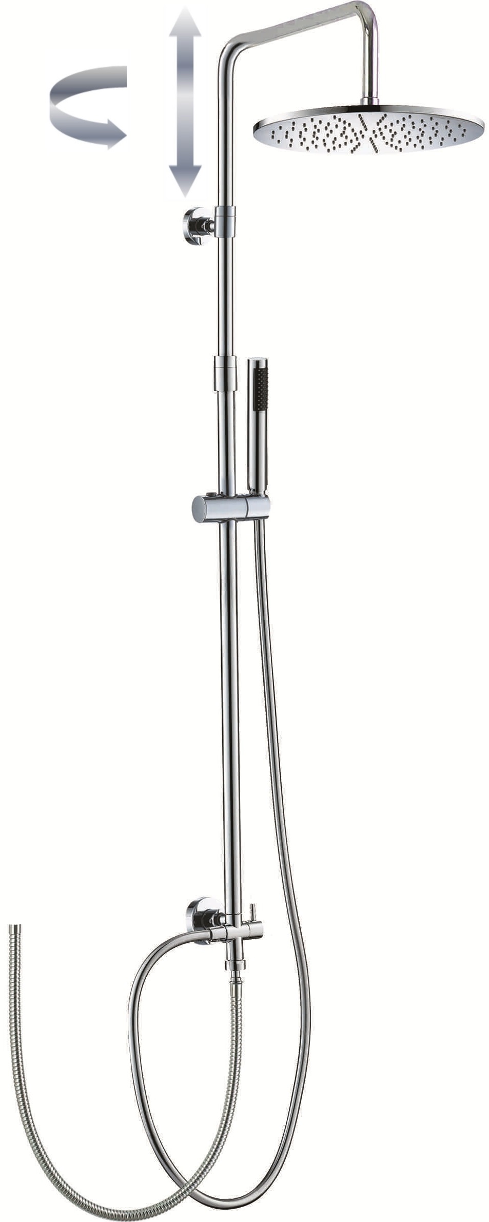 AqvaShower Standbrausegarnitur-Set 90° × 90° - Brausebogen 90° × 90° - Kopfbrause 200 mm, rund - Stabhandbrause, rund - Metalleffekt-Brauseschlauch 1600 mm × 1/2″ × 1/2″ Konus - Metall-Verbindungsschlauch 600 mm × 1/2″ × 1/2″ - keramisc AqvaShower Standbrausegarnitur-Set 90° × 90° - Brausebogen 90° × 90° - Kopfbrause 200 mm, rund - Stabhandbrause, rund - Metalleffekt-Brauseschlauch 1600 mm × 1/2″ × 1/2″ Konus - Metall-Verbindungsschlauch 600 mm × 1/2″ × 1/2″ - keramisc
