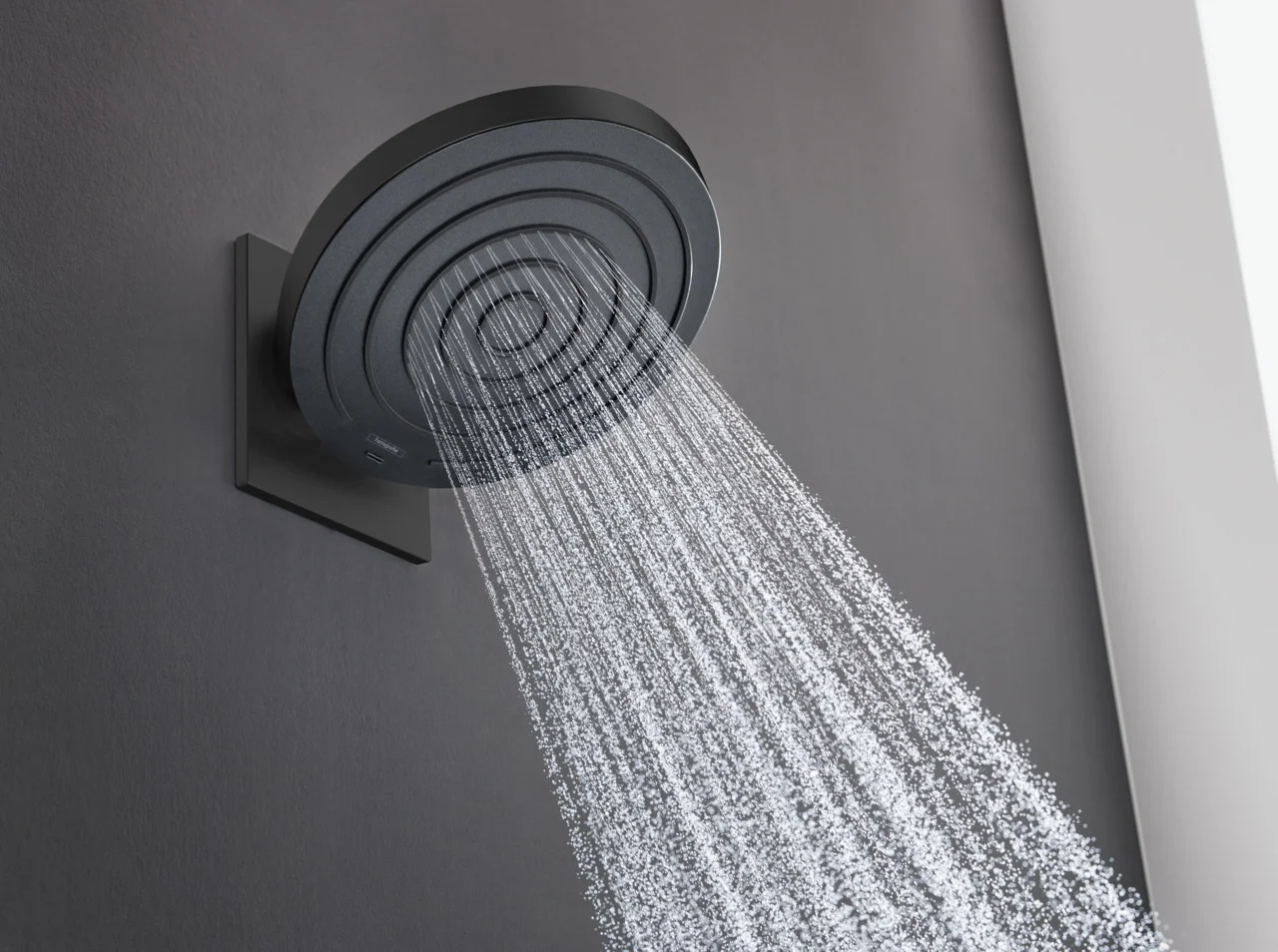 Hansgrohe Pulsify S Kopfbrause 260 mm, 2 Strahlarten, PowderRain & Intense PowderRain, mattschwarz, Wandanschluss für iBox universal Hansgrohe Pulsify S Kopfbrause 260 mm, 2 Strahlarten, PowderRain & Intense PowderRain, mattschwarz, Wandanschluss für iBox universal