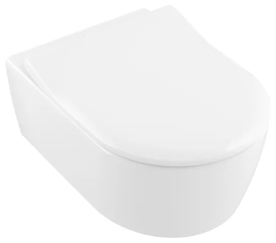Wand-Tiefspül-WC Combi-Pack DirectFlush „Avento“ mit SlimSeat 37 × 31,5 cm in Weiß Alpin, ohne Spülrand Wand-Tiefspül-WC Combi-Pack DirectFlush „Avento“ mit SlimSeat 37 × 31,5 cm in Weiß Alpin, ohne Spülrand