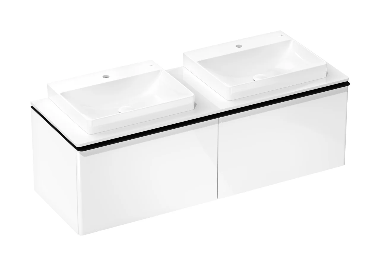 Hansgrohe Xelu Q Aufsatzwaschtisch, weiß, 600x480 mm, geschliffen, SmartClean, glänzend, ohne Überlauf