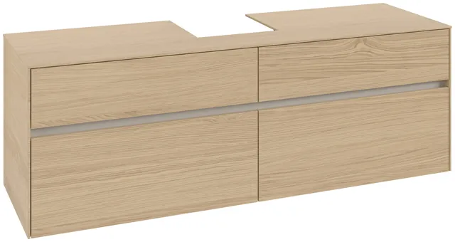 Villeroy & Boch Waschtischunterschrank „Collaro“ 1600 × 548 × 500 mm Nordic Oak, ohne Beleuchtung, für Becken mittig Villeroy & Boch Waschtischunterschrank „Collaro“ 1600 × 548 × 500 mm Nordic Oak, ohne Beleuchtung, für Becken mittig