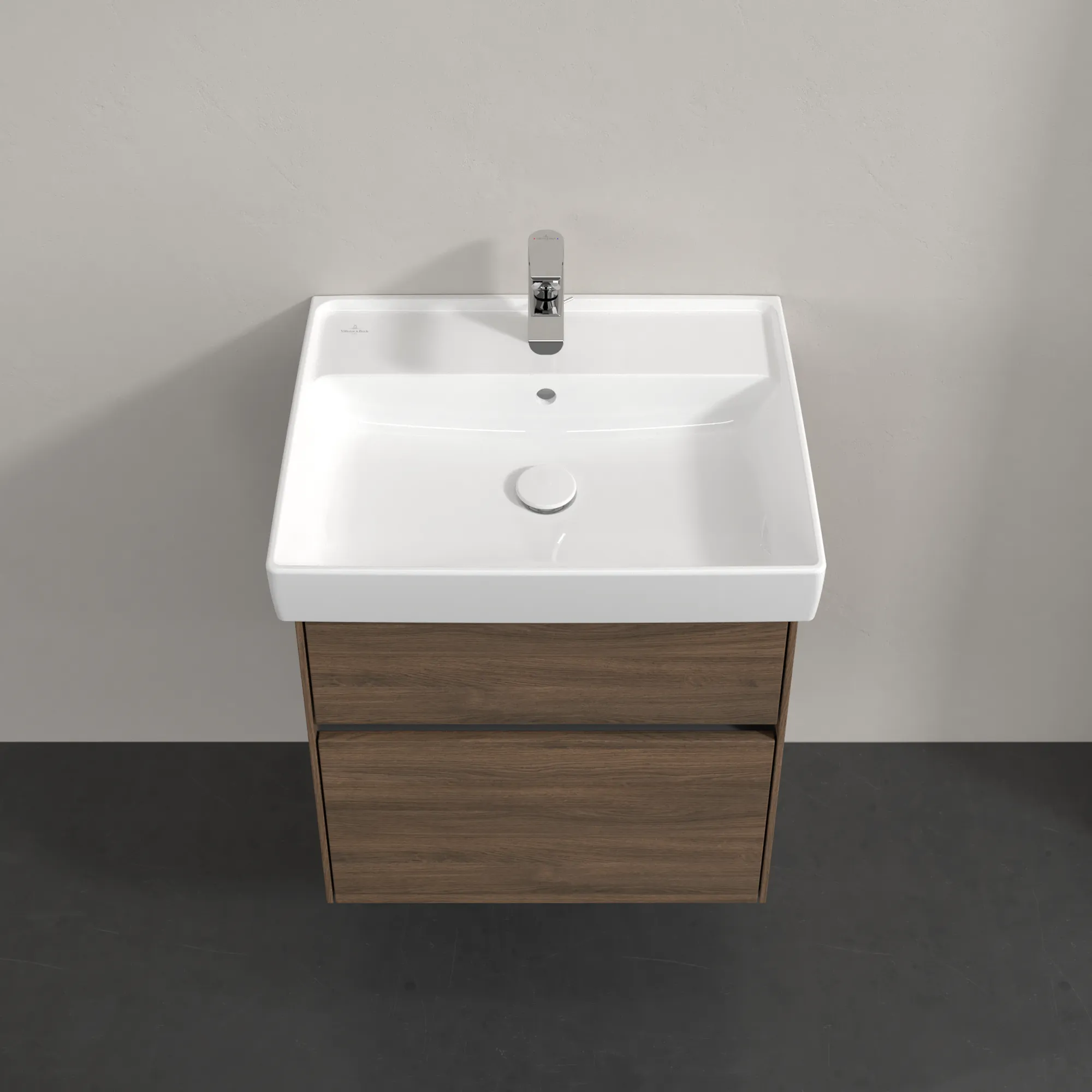 Villeroy & Boch Waschbeckenunterschrank Collaro C00800 Arizona Oak, 554x546x444 mm, mit SoftClosing, 1 Waschbecken, 2 Auszüge Villeroy & Boch Waschbeckenunterschrank Collaro C00800 Arizona Oak, 554x546x444 mm, mit SoftClosing, 1 Waschbecken, 2 Auszüge
