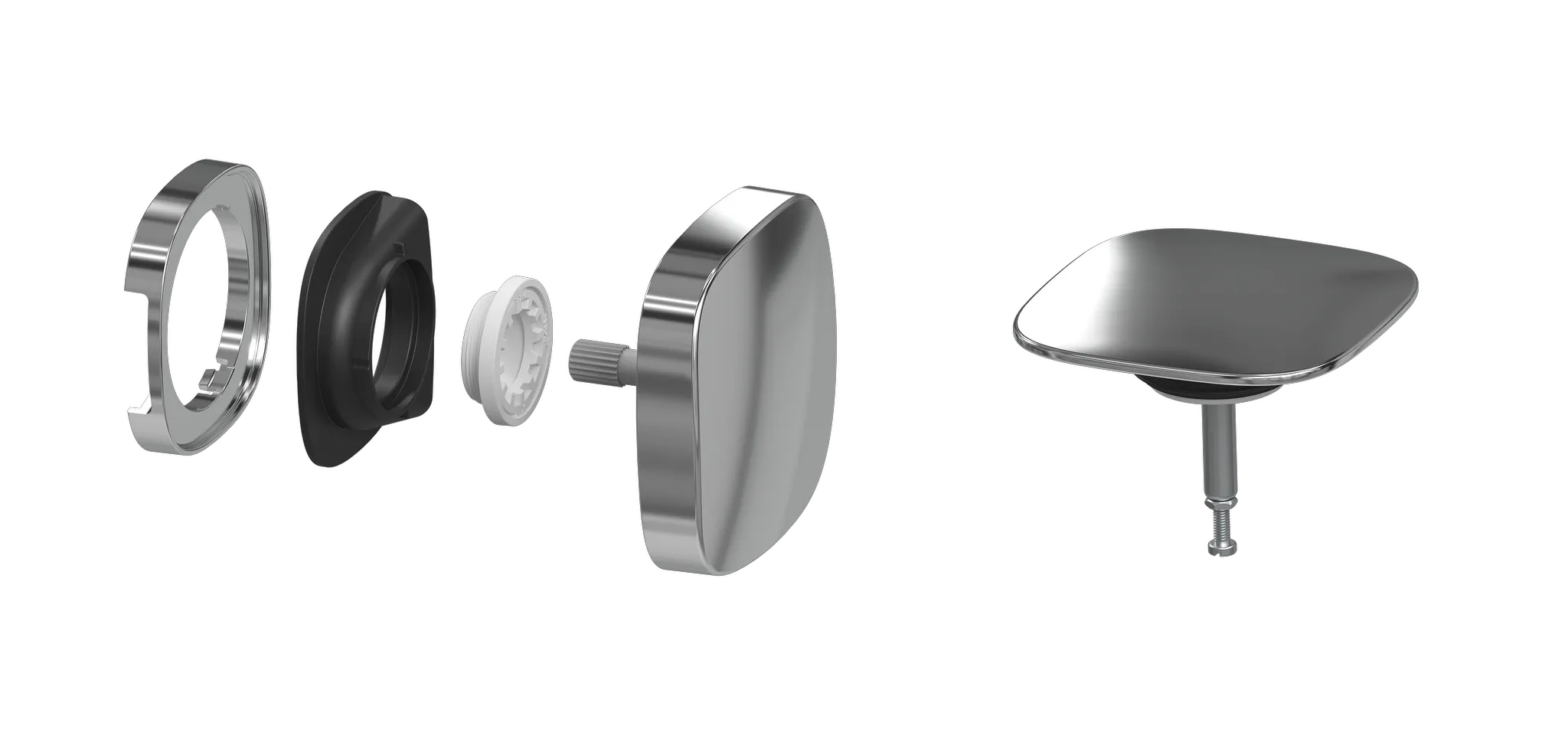 Feinbauset Square Twist Plus 4119, chrom