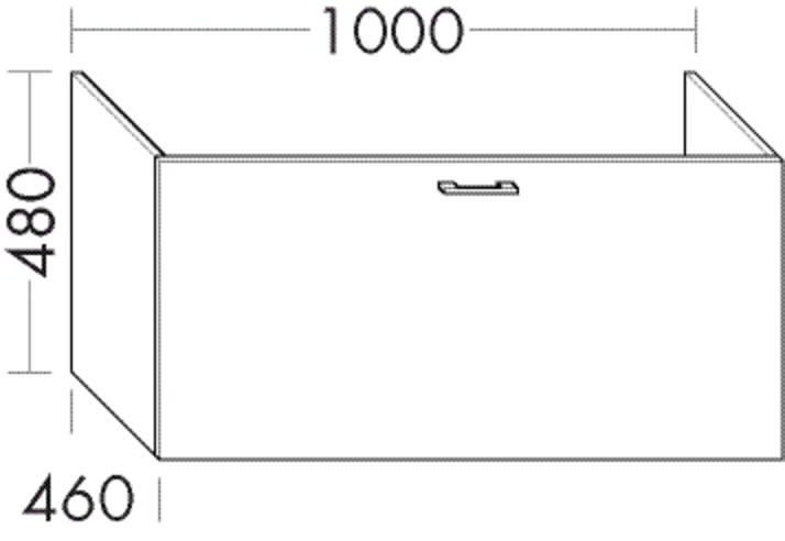 Burgbad Waschtischunterschrank Sys30, 1 Auszug, 460x1000x480 mm, PG3 Burgbad Waschtischunterschrank Sys30, 1 Auszug, 460x1000x480 mm, PG3