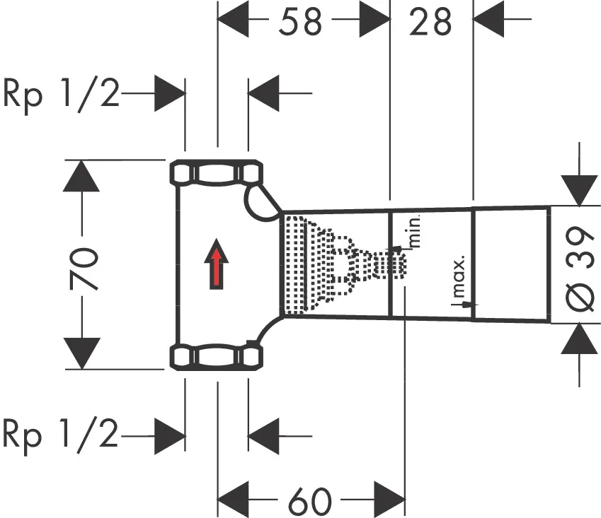 Grundkörper Unterputz-Ventil Axor Spindel DN15 Grundkörper Unterputz-Ventil Axor Spindel DN15