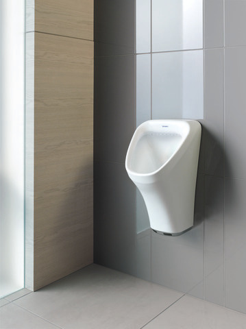 Urinal Durastyle, Zulauf von hinten für Batterieanschluss, ohne Fliege, weiß Urinal Durastyle, Zulauf von hinten für Batterieanschluss, ohne Fliege, weiß