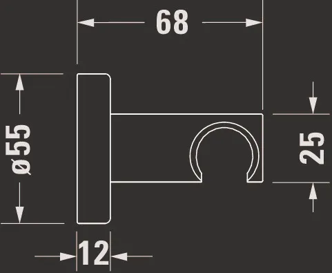 Duravit DU Brausehalter 55x102 Edelstahl gebürstet Duravit DU Brausehalter 55x102 Edelstahl gebürstet