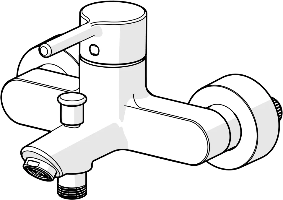 HansaVANTIS EHM Wannenfüll- und Brausebatterie 5244, Ausladung 154 mm, Matt-Schwarz HansaVANTIS EHM Wannenfüll- und Brausebatterie 5244, Ausladung 154 mm, Matt-Schwarz