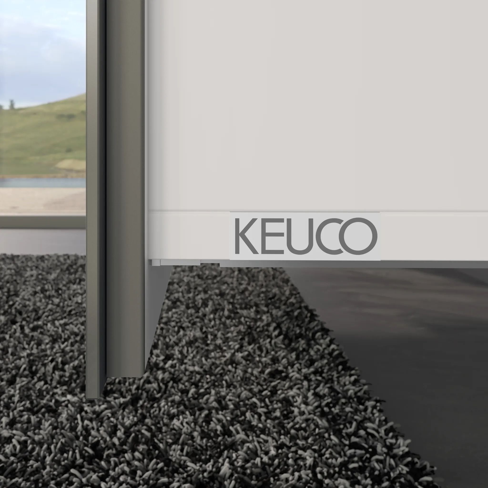 KEUCO Waschtischunterschrank mit Auszügen „X-Line“ Inox (Glas, satiniert), Inox (Lack, seidenmatt), ohne Beleuchtung 650 × 605 × 490 mm