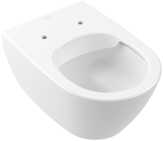 Set Wand-Tiefspül-WC DirectFlush „Subway 2.0“ 37 × 36,5 × 56 cm ohne Spülrand, Abgang waagerecht mit Villeroy & Boch WC-Sitz „Subway 2.0“ inkl. Deckel 35,9 × 45,9 × 6 cm ,, Quick Release, Soft Closing