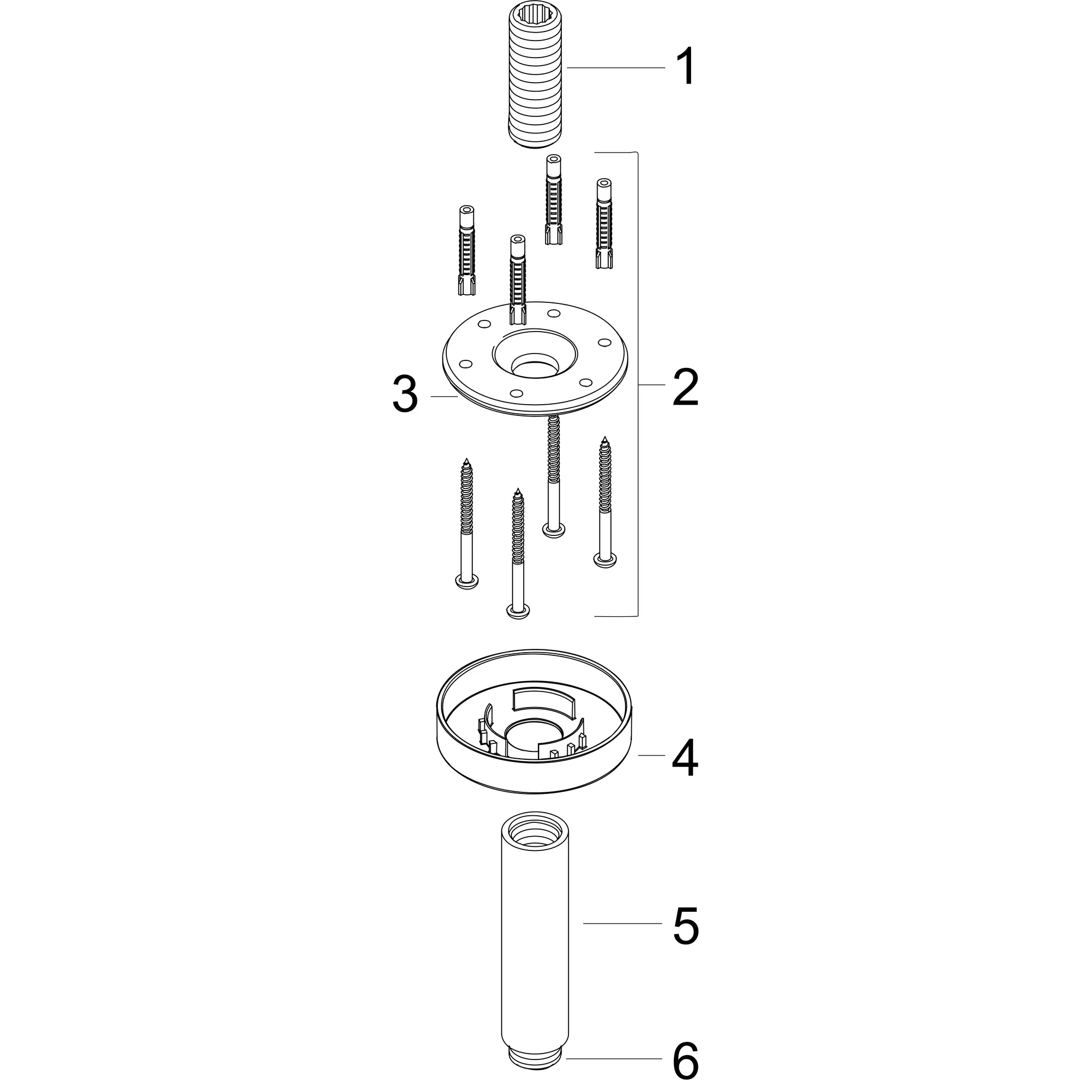 Hansgrohe Deckenanschluss S 10 cm, Chrom Hansgrohe Deckenanschluss S 10 cm, Chrom