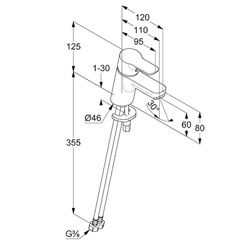 PURE & EASY WaschtischEHM 60 o. Ablaufgarnitur chrom PURE & EASY WaschtischEHM 60 o. Ablaufgarnitur chrom