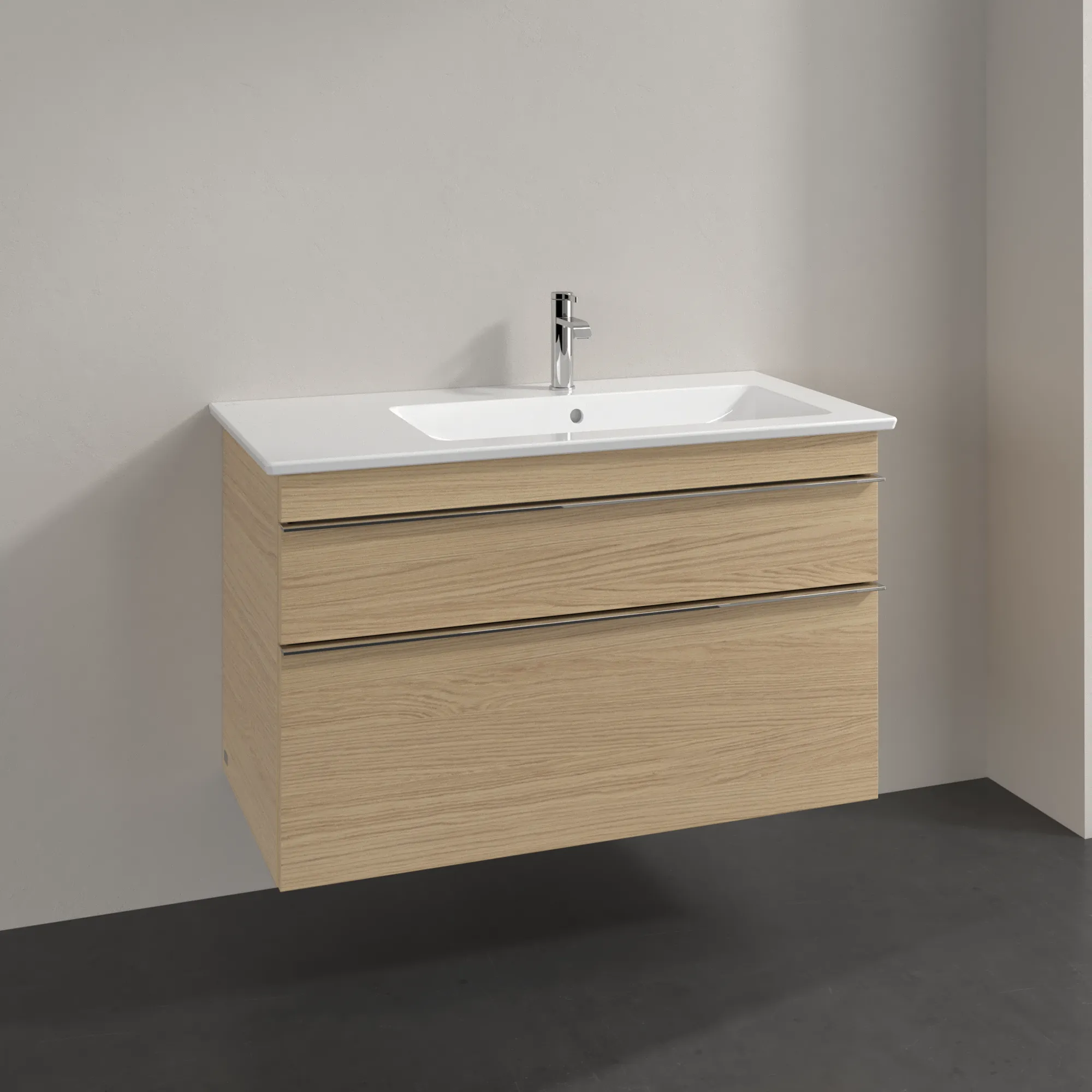Villeroy & Boch Waschtischunterschrank „Venticello“ für Schrankwaschtisch 953 × 590 × 502 mm Nordic Oak, für Becken rechts