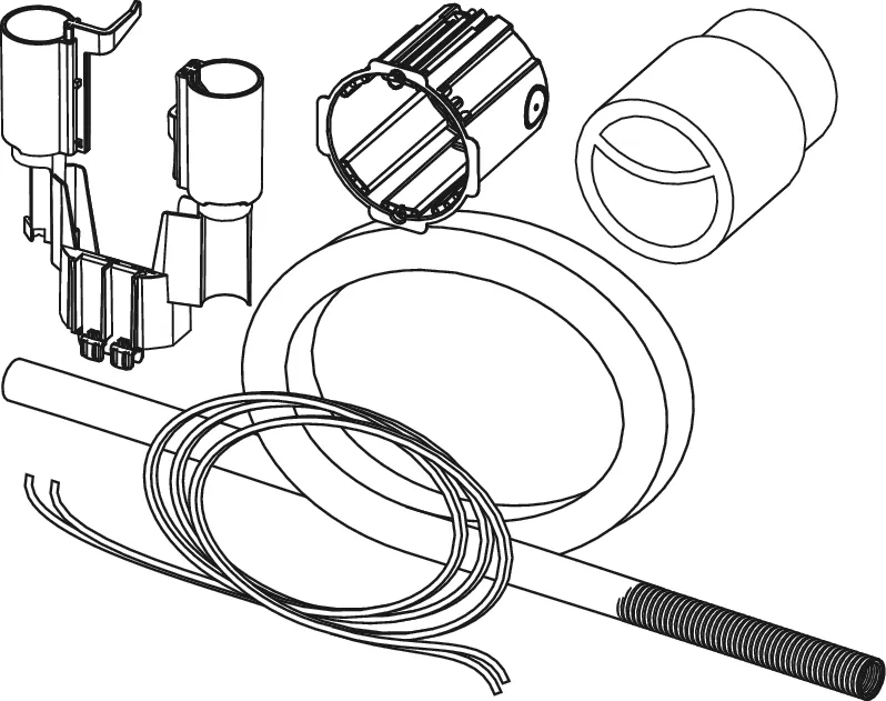 flushpoint pneumat. Fernauslösung f. Spülk. m. Ablaufventil A 5, Rohbauset