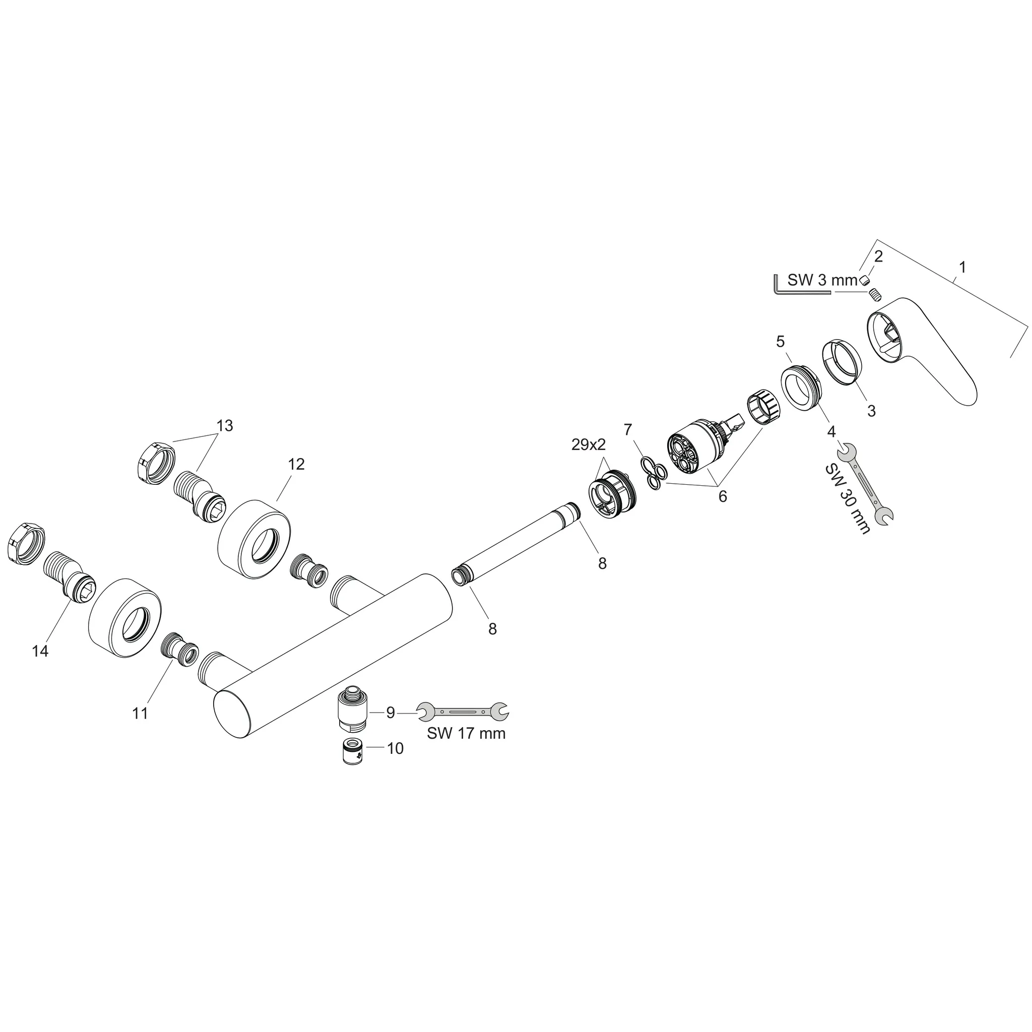 Hansgrohe AXOR Citterio M Mischer, Einhebel-Brausemischer Aufputz, Chrom Hansgrohe AXOR Citterio M Mischer, Einhebel-Brausemischer Aufputz, Chrom
