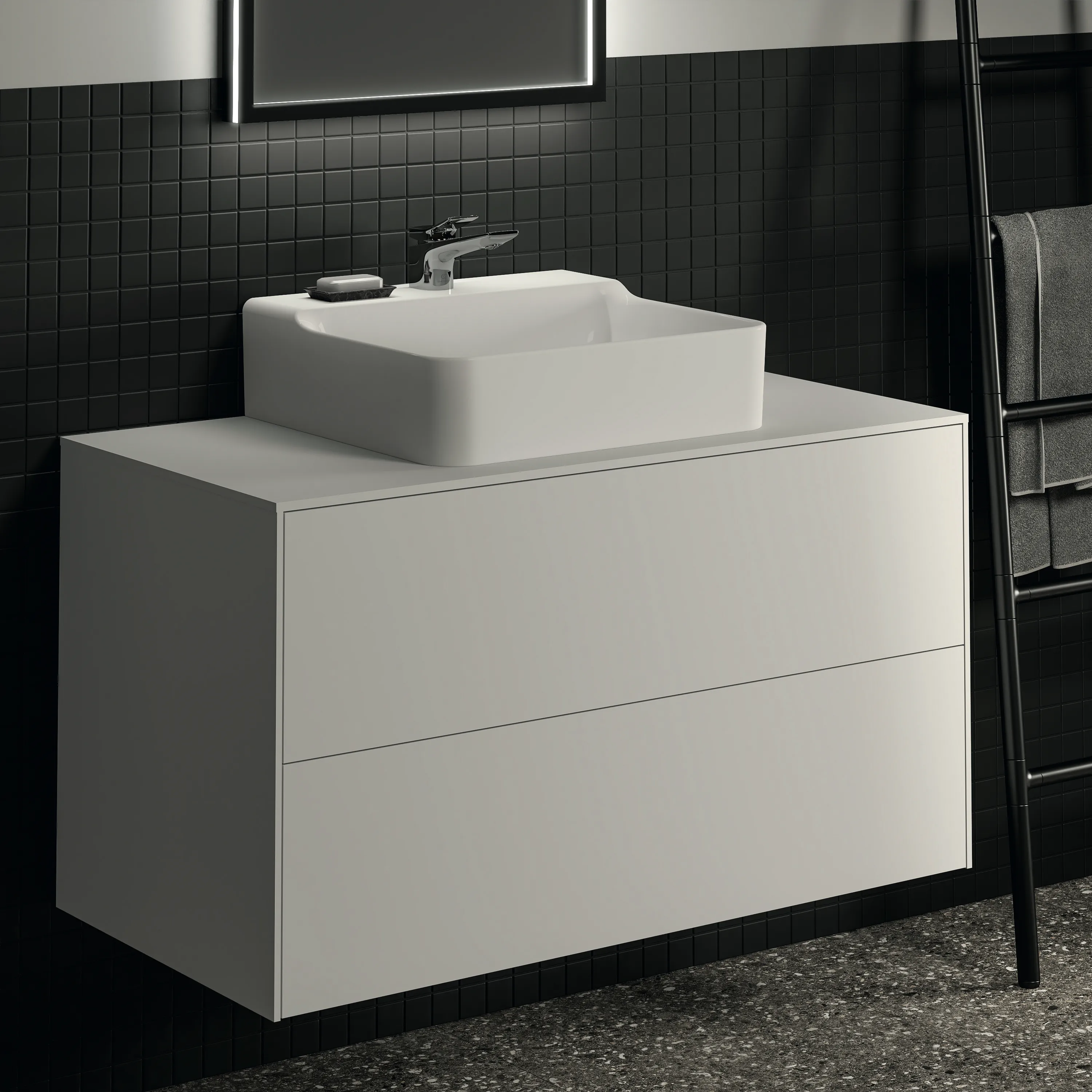 Ideal Standard Waschtischunterschrank „Conca“ 100,2 × 55 × 50,5 cm Weiß matt lackiert
