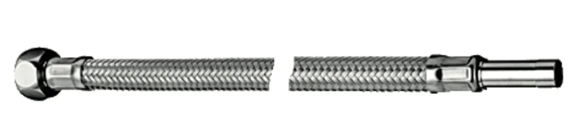 Schlauch Clean-Fix S, flexibel, 1000 mm, Überwurfmutter G 3/8 IG mit vormontierter Dichtung, Rohrstutzen Ø 10 mm