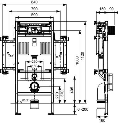 TECEprofil WC-Gerontomodul mit Uni-Spülkasten, Keramikbefestigung für 48 cm Sitzhöhe gemäß DIN 18040-1, Bauhöhe 1120 mm TECEprofil WC-Gerontomodul mit Uni-Spülkasten, Keramikbefestigung für 48 cm Sitzhöhe gemäß DIN 18040-1, Bauhöhe 1120 mm