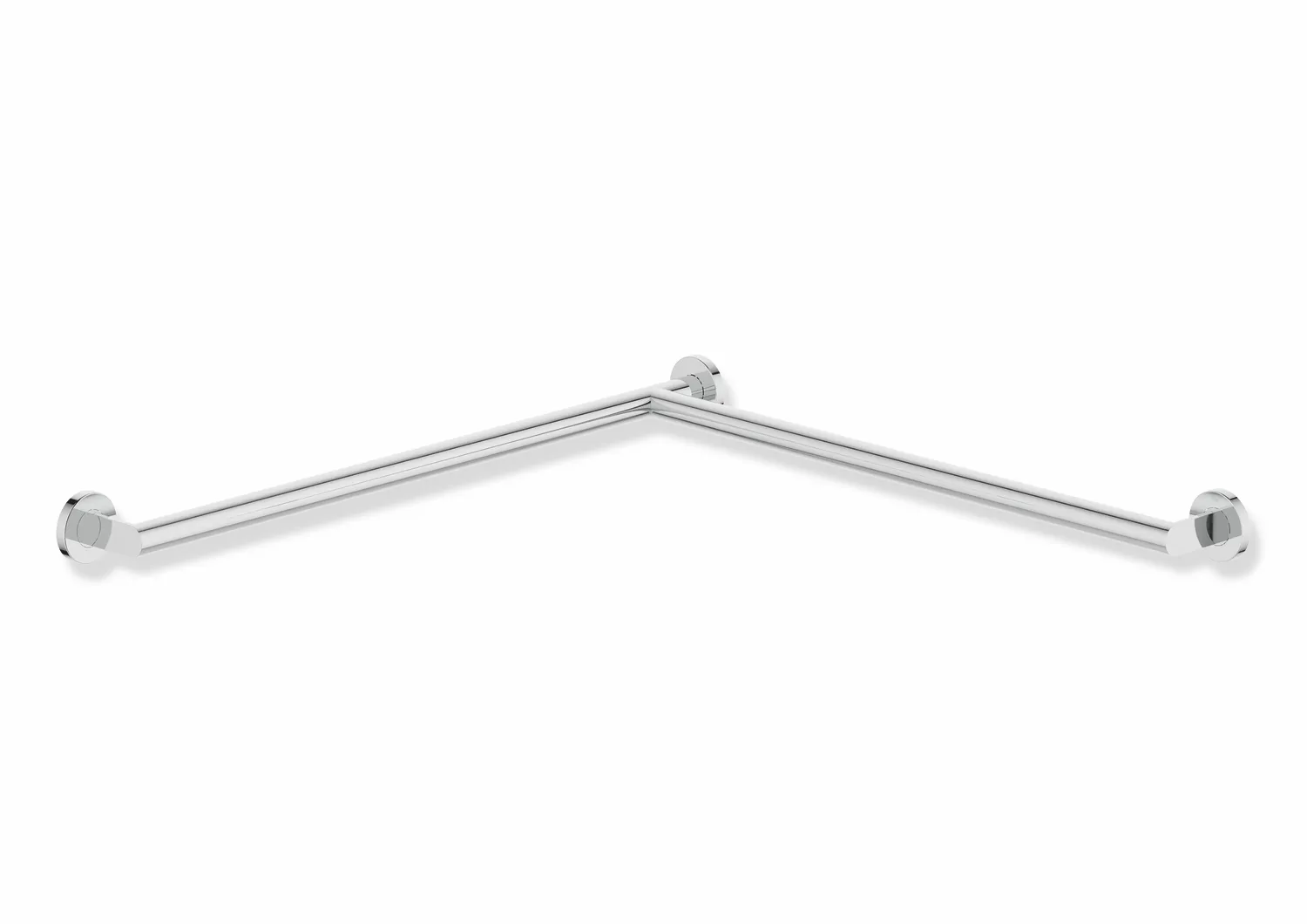 HEWI System 900 Duschhandlauf Edelstahl verchromt, links HEWI System 900 Duschhandlauf Edelstahl verchromt, links