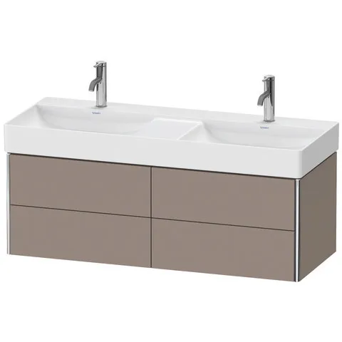 Duravit Waschtischunterschrank wandhängend „XSquare“ 118,4 × 39,7 × 46 cm Basalt Matt