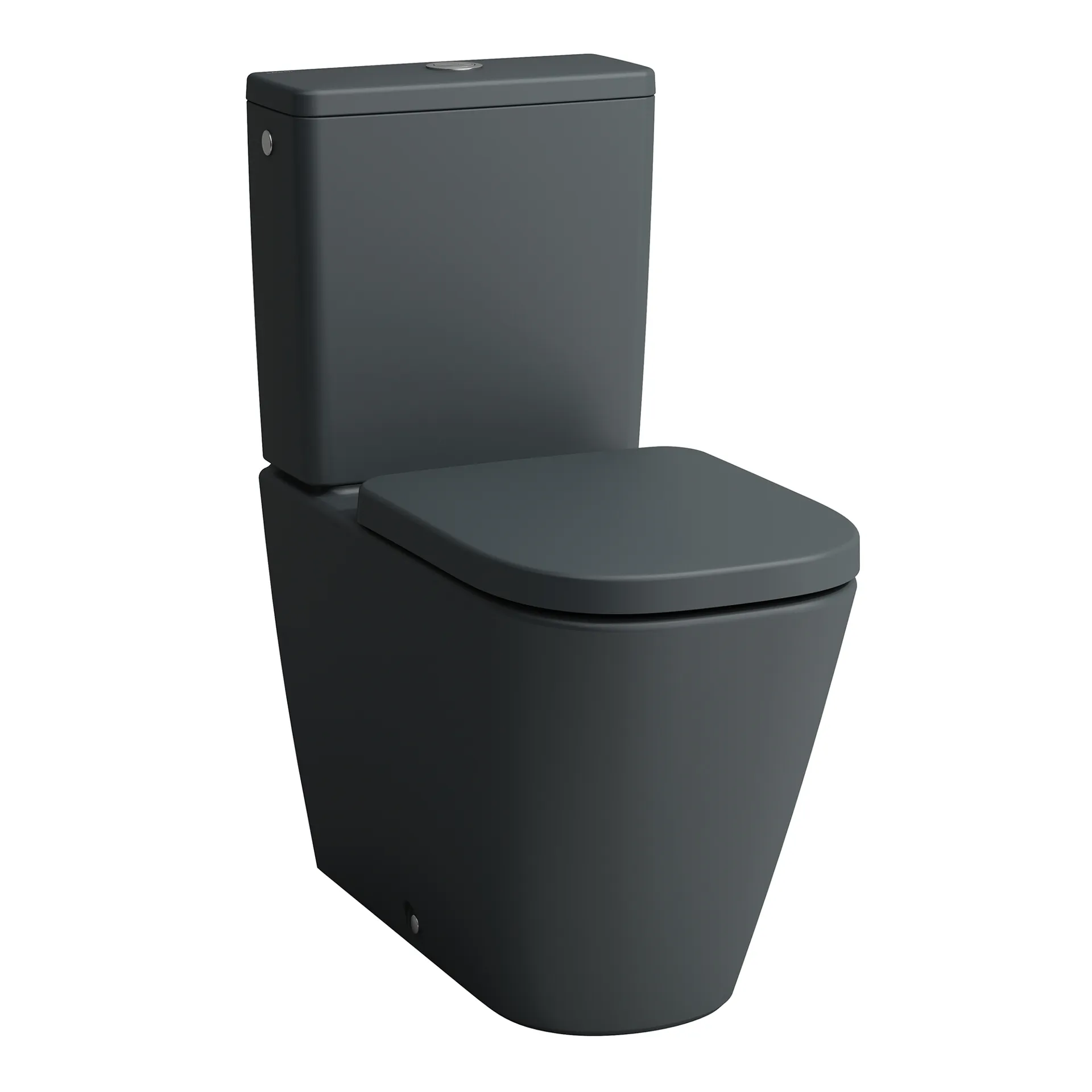 Laufen Stand-Tiefspül-WC Silent Flush „Meda“ 360 × 440 × 680 mm in Graphit matt, Abgang variabel, ohne Spülrand