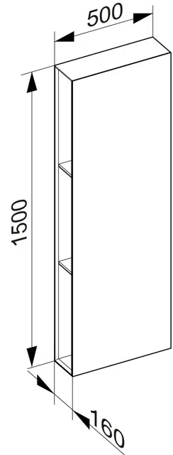 KEUCO Spiegelregal „Edition 11 Art“ Weiß (Lack, seidenmatt), Weiß (Lack, seidenmatt), 500 × 1500 mm
