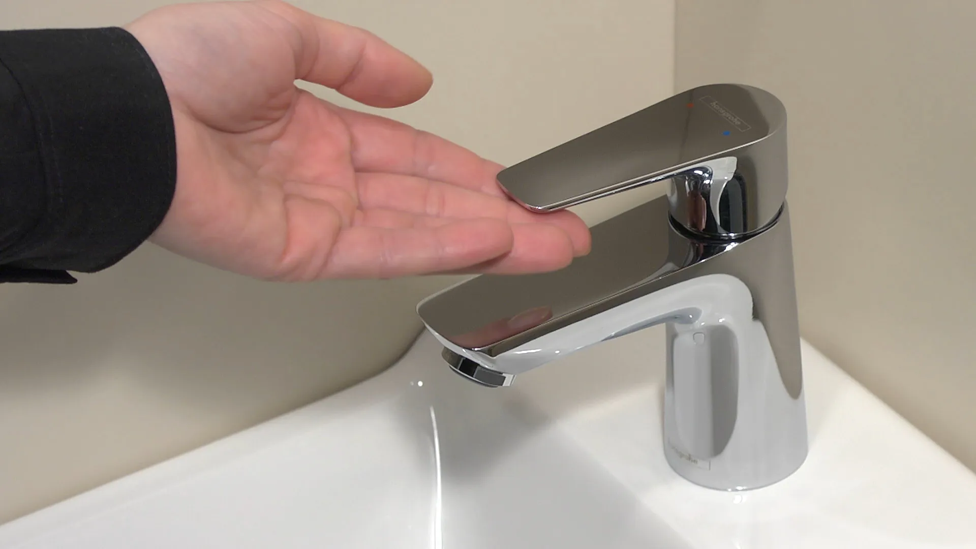 Hansgrohe Talis E Einhebel-Waschtischmischer 80 mit Zugstangen-Ablaufgarnitur, Chrom