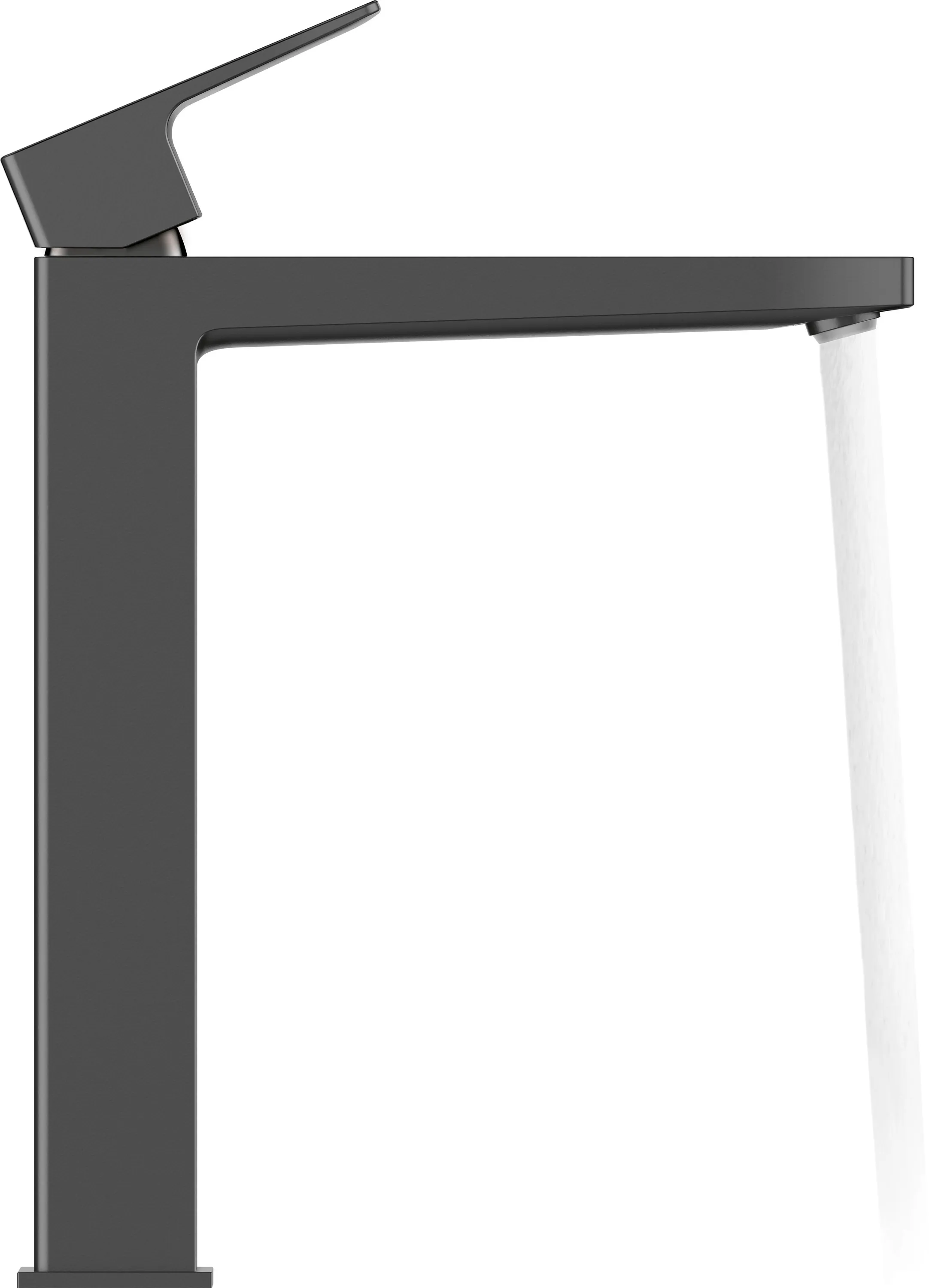 Einhand-Waschtischarmatur „Manhattan“ Ausladung 181 mm in Schwarz (matt)