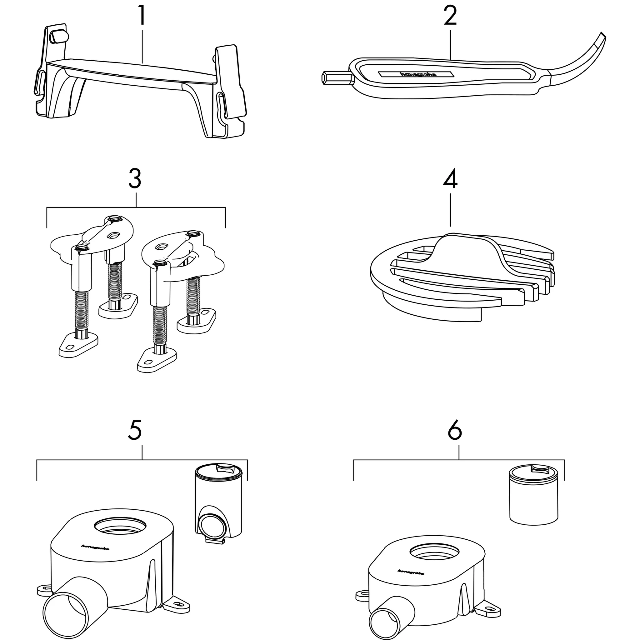Hansgrohe RainDrain Go Komplettset Duschrinne 500 mm, rückseitig befliessbar, Mattschwarz