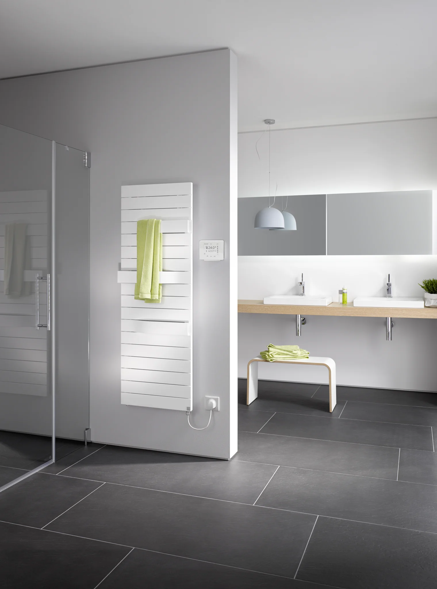 Kermi Design-Elektroheizkörper „Tabeo®-E“ 50 × 175,7 cm in Anthracite Grey