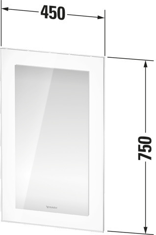 Duravit Spiegel „White Tulip“ 45 × 75 cm in in Frontfarbe Duravit Spiegel „White Tulip“ 45 × 75 cm in in Frontfarbe