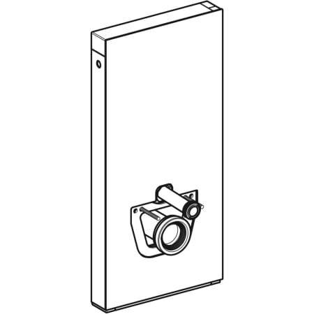 Monolith Sanitärmodul für Wand-WC, 101 cm, Frontverkleidung aus Steinzeug: Steinzeug Betonoptik, Aluminium