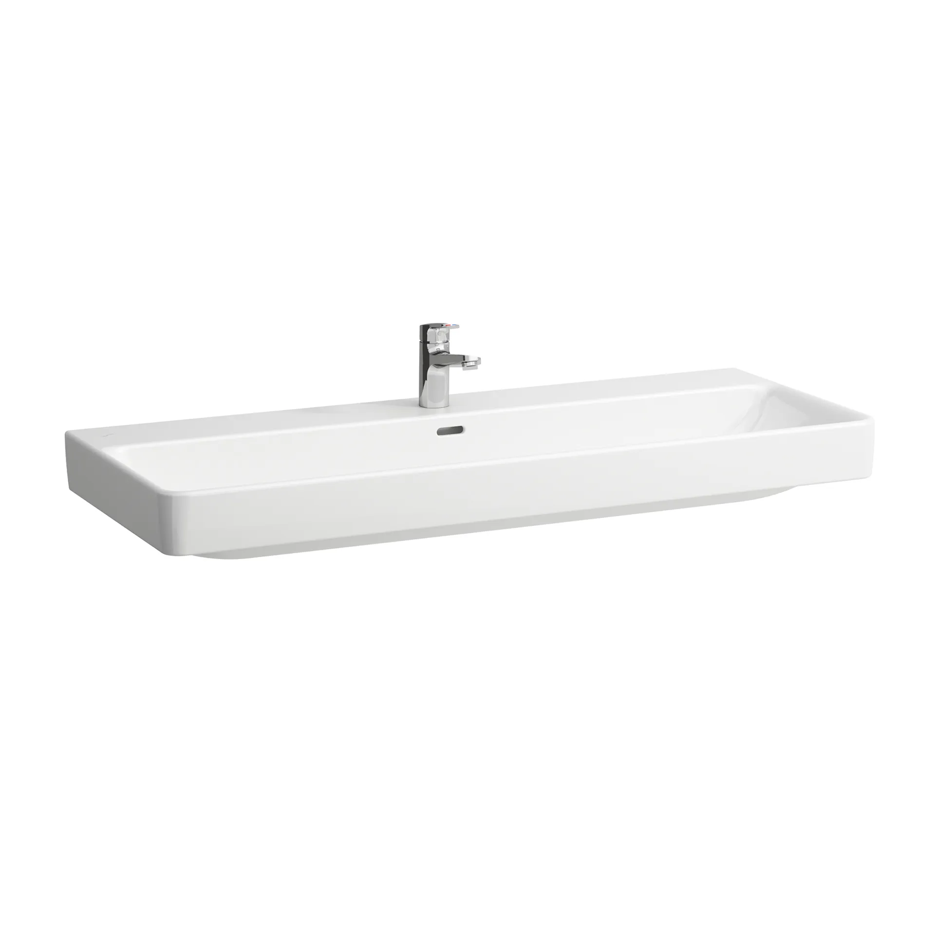 Waschtisch PRO S 465x1200x175 1 Hahnloch mit Überlauf weiß