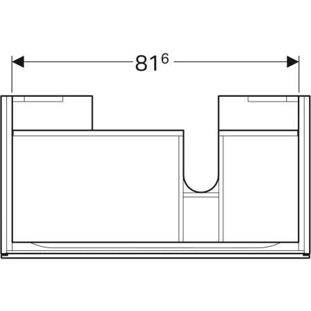 Geberit Waschtischunterschrank „Xeno2“ weiß / lackiert hochglänzend Geberit Waschtischunterschrank „Xeno2“ weiß / lackiert hochglänzend