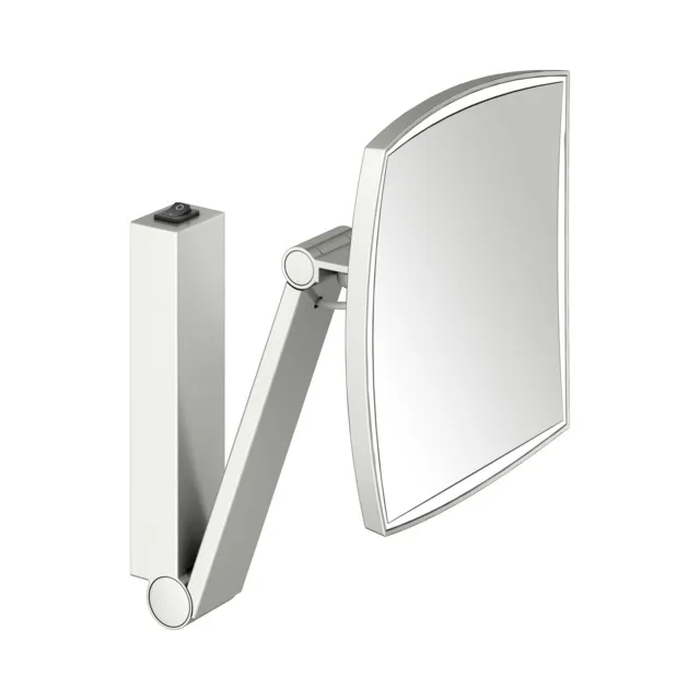 KEUCO Kosmetikspiegel iLook_move beleuchtet Wandmodell, eckig/beleuchtet mit Wippschalter Edelstahl-finish