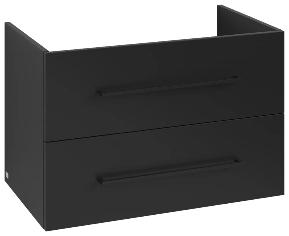 Villeroy & Boch Waschtischunterschrank „Avento“ für Schrankwaschtisch 78 × 51,4 × 45,2 × 45,2 cm Volcano Black, Soft Closing