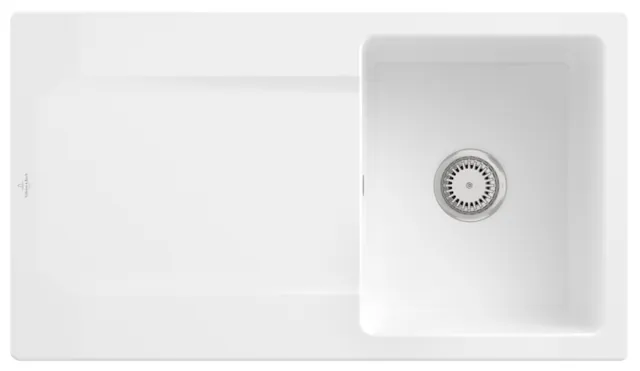 Villeroy & Boch Einbau-Küchenspülbecken „Siluet“ 50 900 × 510 × 220 mm in Snow White Villeroy & Boch Einbau-Küchenspülbecken „Siluet“ 50 900 × 510 × 220 mm in Snow White