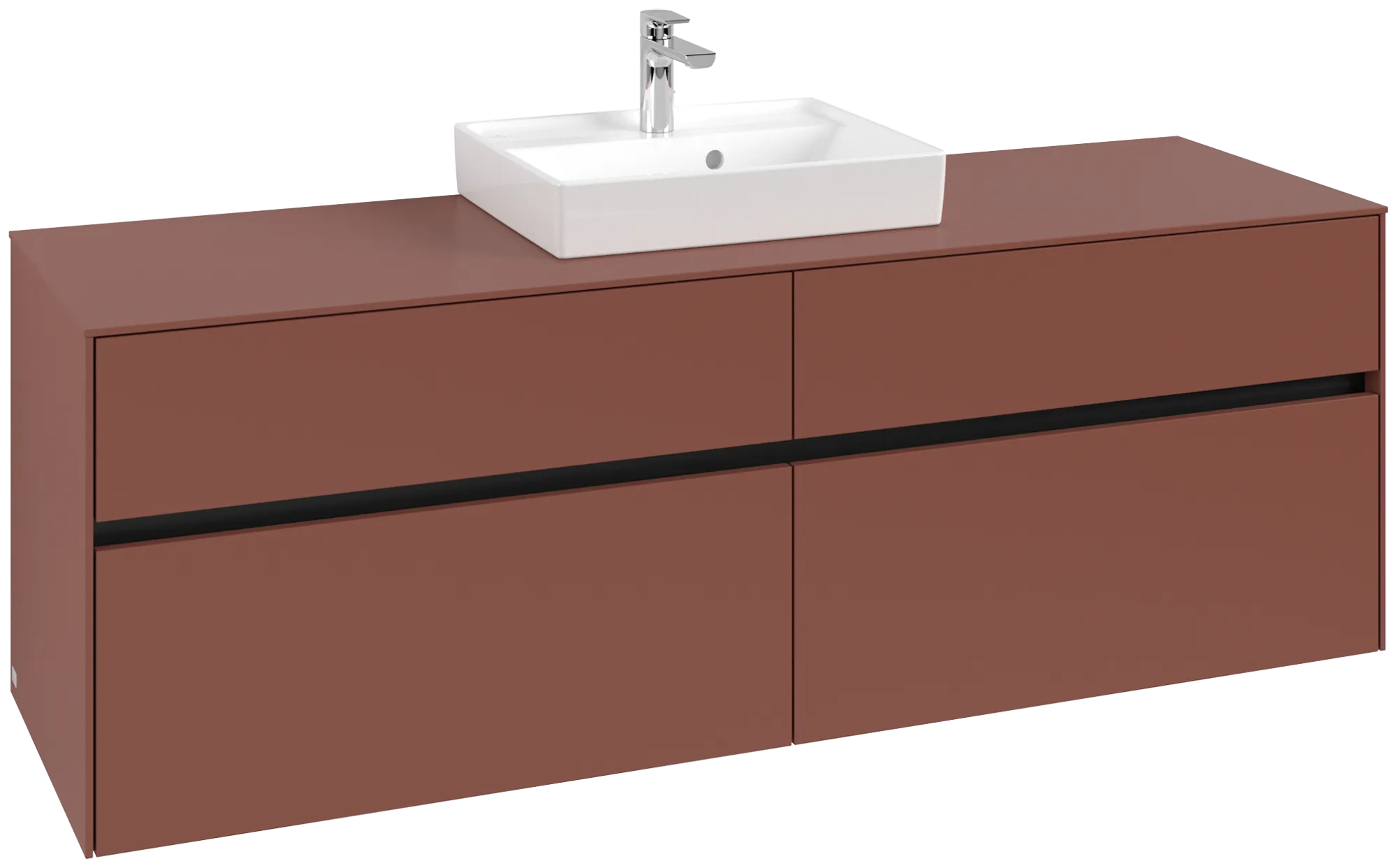 Villeroy & Boch Collaro Waschbeckenunterschrank C077B0, 1600 x 548 x 500 mm, Wine Red