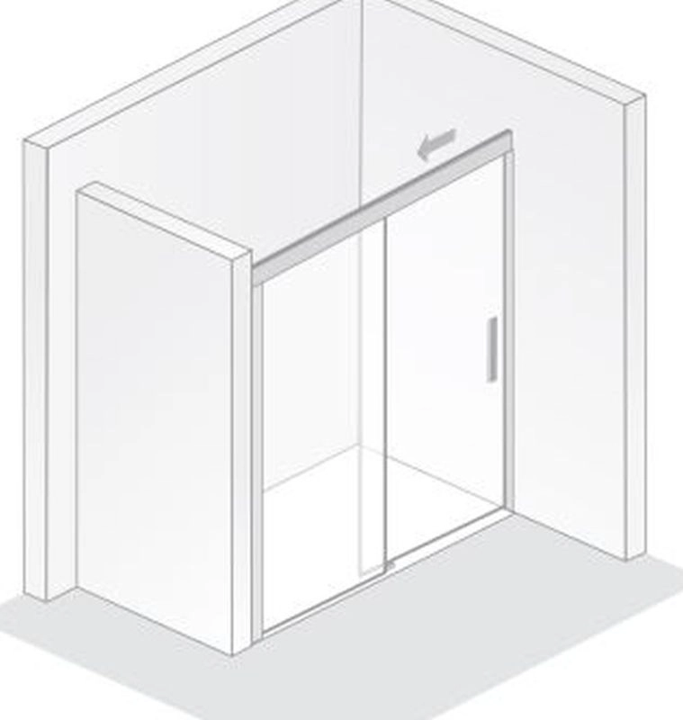 HSK teilgerahmte Duschabtrennung Schiebetür 2-teilig „Atelier Plan“ 100 cm Glas Klar hell, Profile Chromoptik (Alu Hochglanz poliert) HSK teilgerahmte Duschabtrennung Schiebetür 2-teilig „Atelier Plan“ 100 cm Glas Klar hell, Profile Chromoptik (Alu Hochglanz poliert)