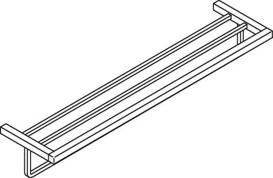 HEWI Badetuchablage System 100, 602mm, chrom HEWI Badetuchablage System 100, 602mm, chrom