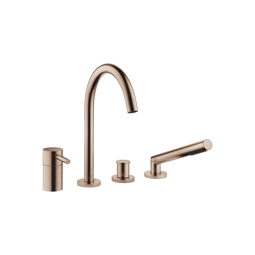 Dornbracht META Wannen-Vierlochbatterie für Wannenrand- bzw. Fliesenrandmontage - Bronze gebürstet