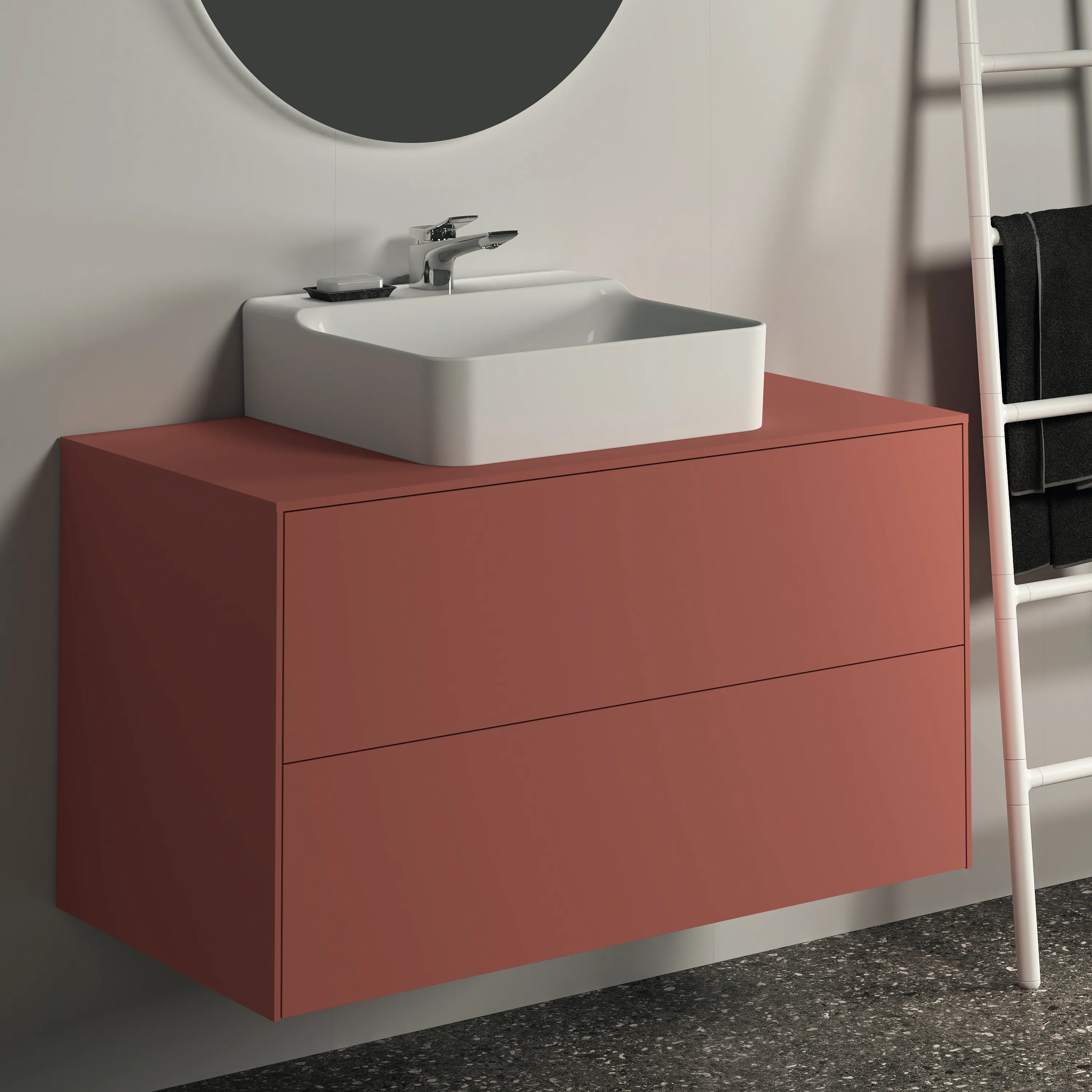 Ideal Standard Waschtischunterschrank „Conca“ 100,2 × 55 × 50,5 cm Sunset matt lackiert Ideal Standard Waschtischunterschrank „Conca“ 100,2 × 55 × 50,5 cm Sunset matt lackiert