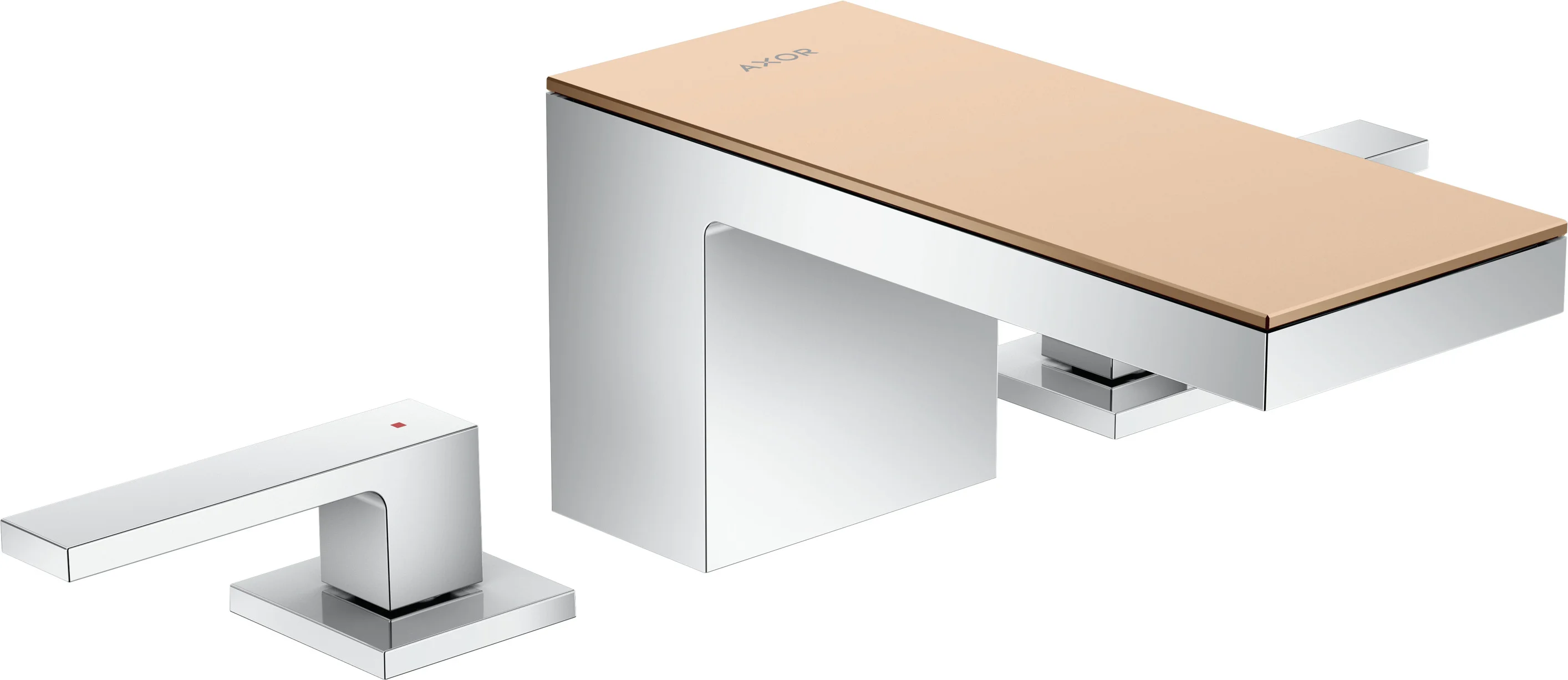 Hansgrohe AXOR MyEdition 3-Loch Waschtischarmatur Chrom, Ausladung 151 mm, Auslaufhöhe 70 mm, Hebelgriff, PowderRain Strahlart, max. Durchfluss 5 l/min, DN15 Anschluss Hansgrohe AXOR MyEdition 3-Loch Waschtischarmatur Chrom, Ausladung 151 mm, Auslaufhöhe 70 mm, Hebelgriff, PowderRain Strahlart, max. Durchfluss 5 l/min, DN15 Anschluss