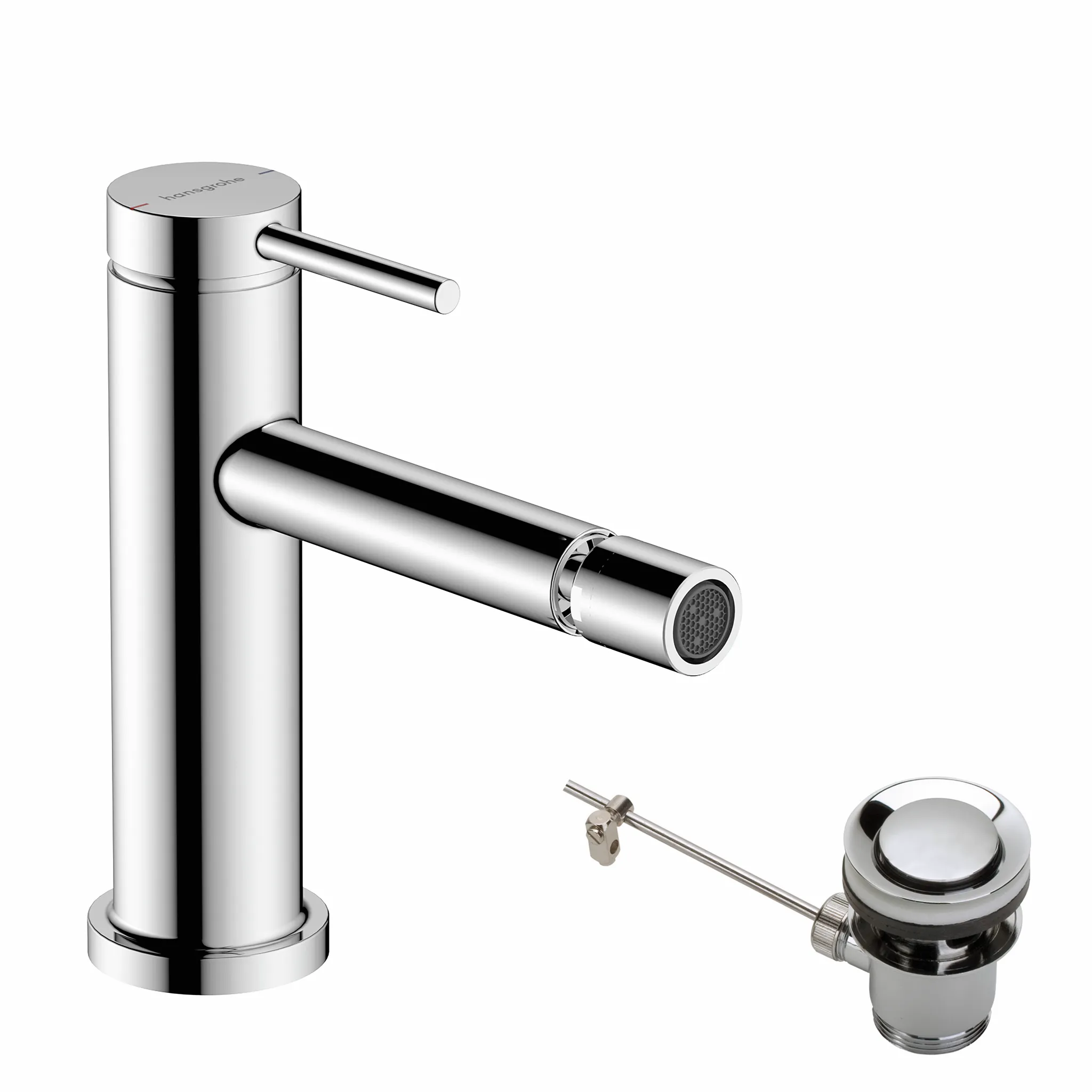 Hansgrohe Tecturis S Einhebel-Bidetmischer mit Zugstangen-Ablaufgarnitur, Chrom Hansgrohe Tecturis S Einhebel-Bidetmischer mit Zugstangen-Ablaufgarnitur, Chrom