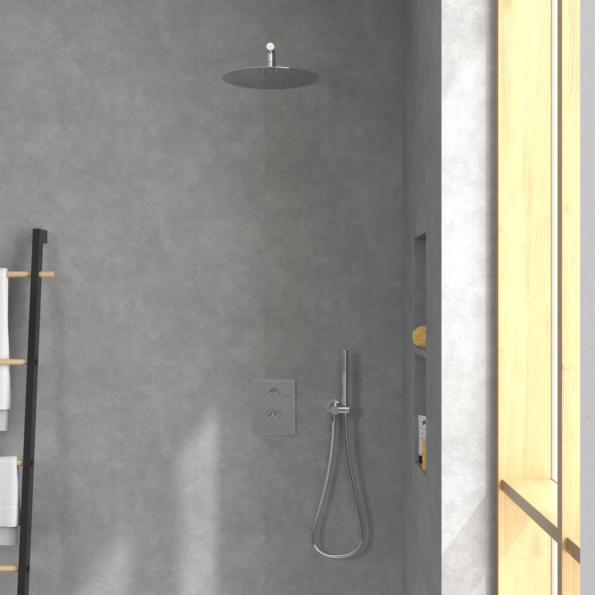 Duschkopf TVC00040130061, rund ⌀ 30 × 5,55 cm in Chrom Duschkopf TVC00040130061, rund ⌀ 30 × 5,55 cm in Chrom