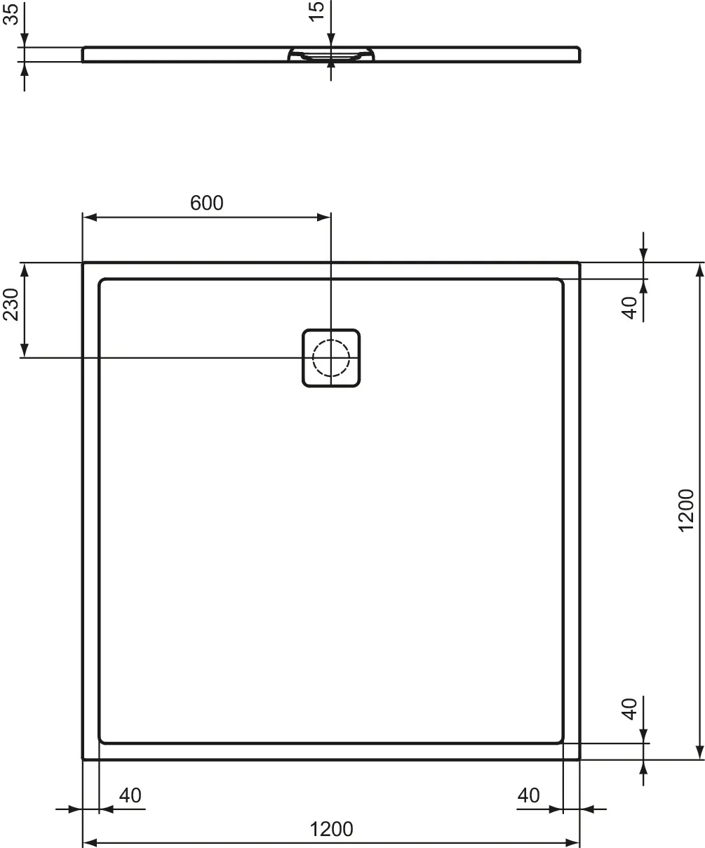 Ideal Standard Duschwanne „UltraFlatEvo“